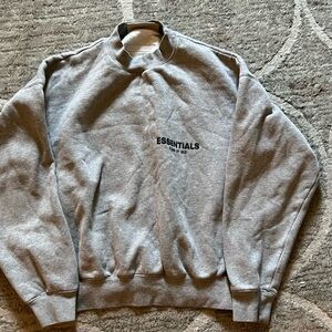 Essentials Light Gray Men's Crewneck Sweater